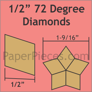 1/2" 72 Degree Diamonds: Bulk Pack - 2520 Pieces