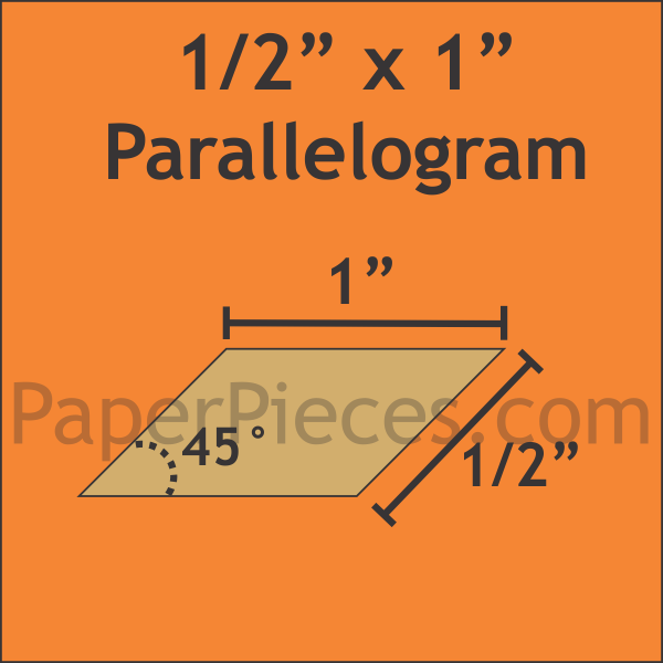 1/2" x 1" 45 Degree Parallelograms: Bulk Pack - 1200 Pieces