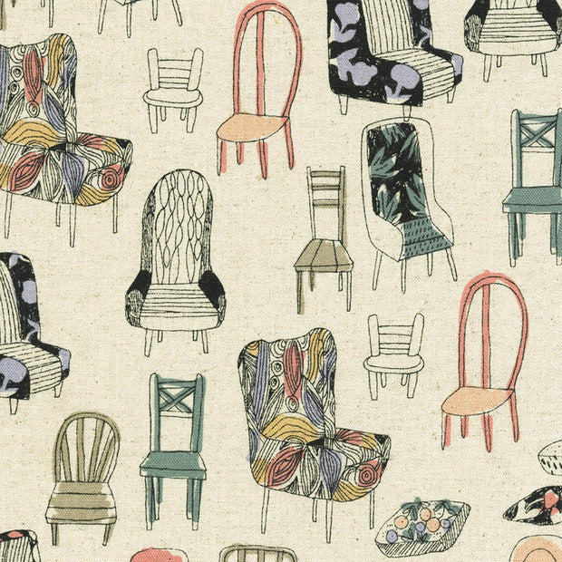 Cotton Flax Prints Chairs Multi