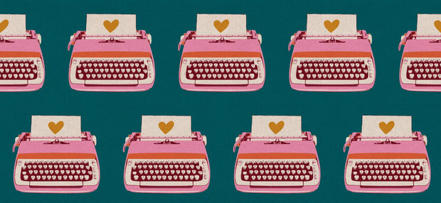 Darlings 2 Typewriters Linen Teal