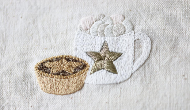 Eat, Drink & Be Merry Mini Embroidery Kit