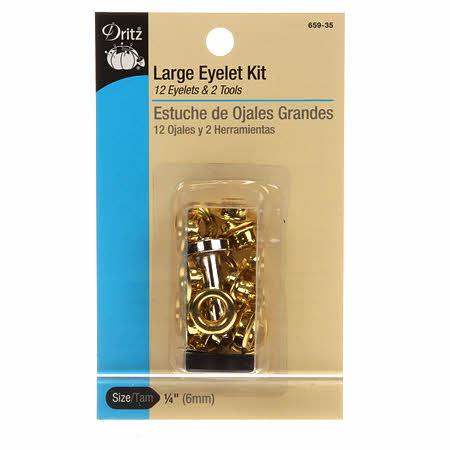 Large Eyelet Kit 12 ct Gold