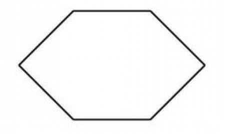 1" Elongated Hexagon 100 pc