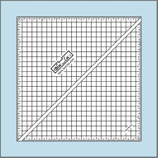 Half-Square Triangle Ruler 12.5" x 12.5"