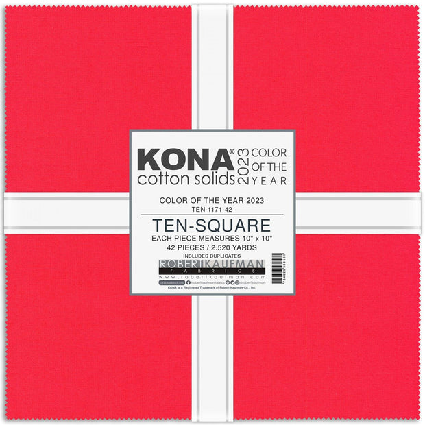 Kona Cotton Color of the Year 2023 Crush Ten Squares