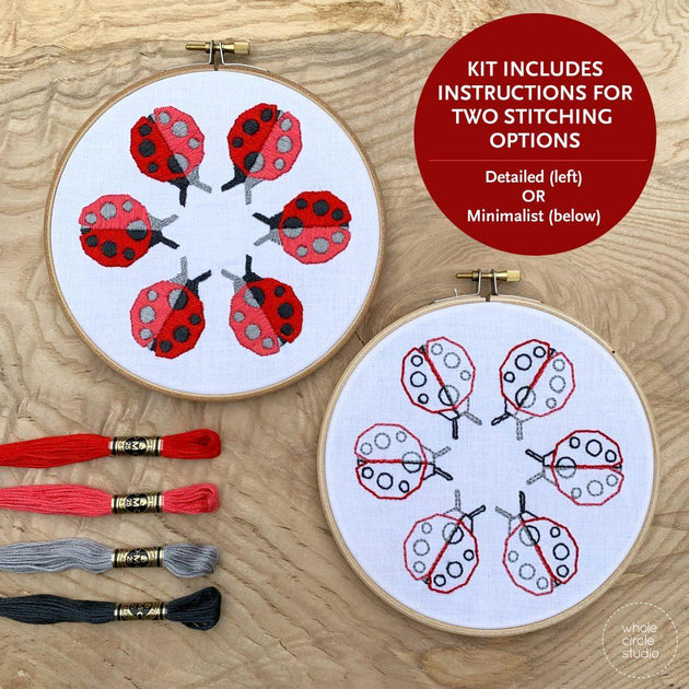 Ladybug Loop Embroidery Kit Sewing Arts