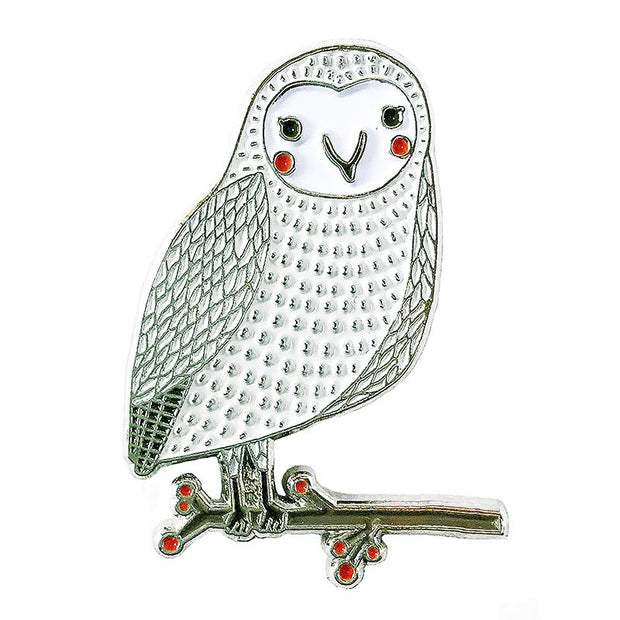 Snow Owl Enamel Pin