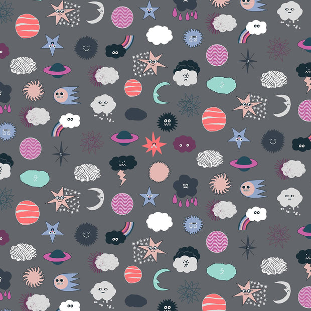 Across the Universe Stars and Clouds Dark Gray