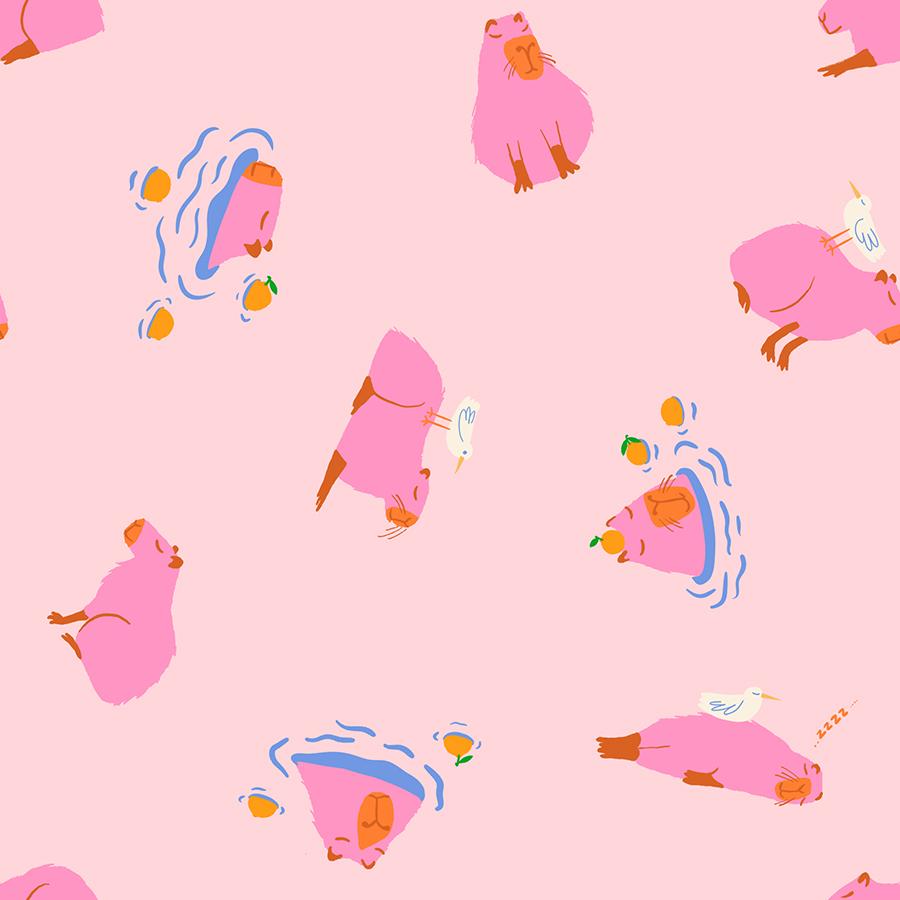 Animal, Animal: Capybara in Cotton Candy Animal, Animal: Capybara in Cotton Candy