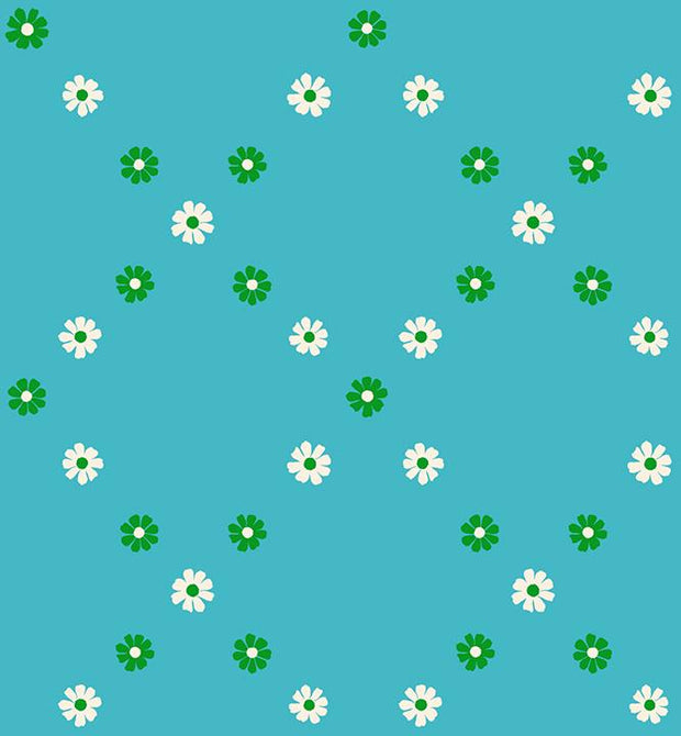 Best Day Ever Diamond Flowers Dark Turquoise