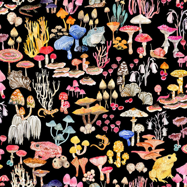 Deep Forest Magic Mushroom Black