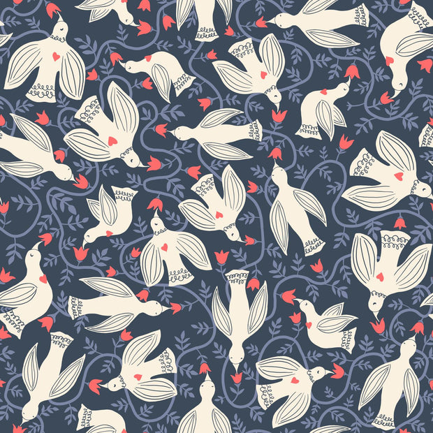 Endpaper Hummingbirds Smoke Canvas