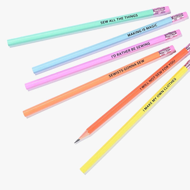 Sewing-Themed Pencils