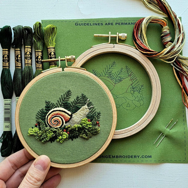 Forest Snail Embroidery Kit
