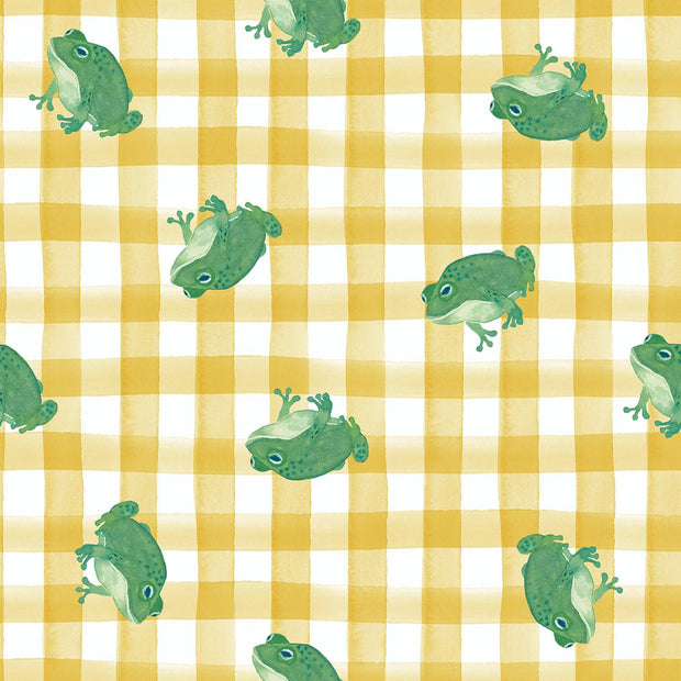 Garden Explorer Frog Gingham Sunshine