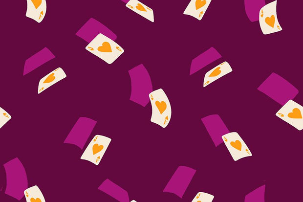 Hello Alice Falling Aces Purple Velvet