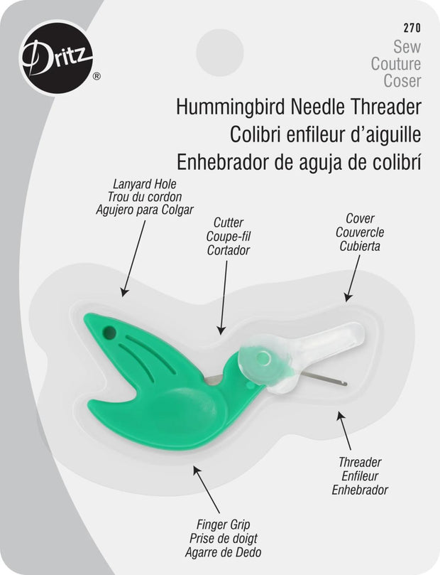 Hummingbird Needle Threader Green