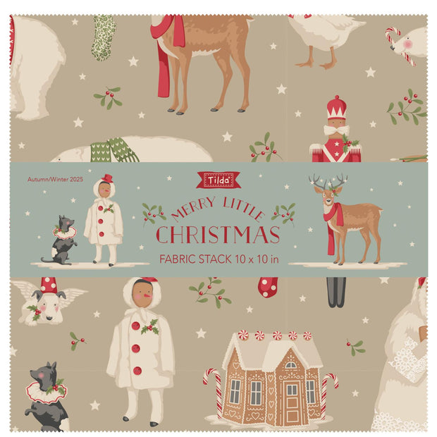 Merry Little Christmas Fabric Stack 10" Squares