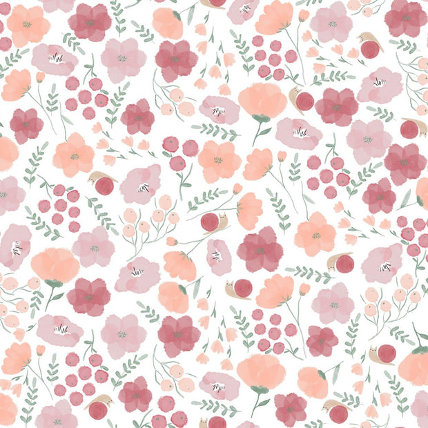 Paws & Reflect Floral with Snails White