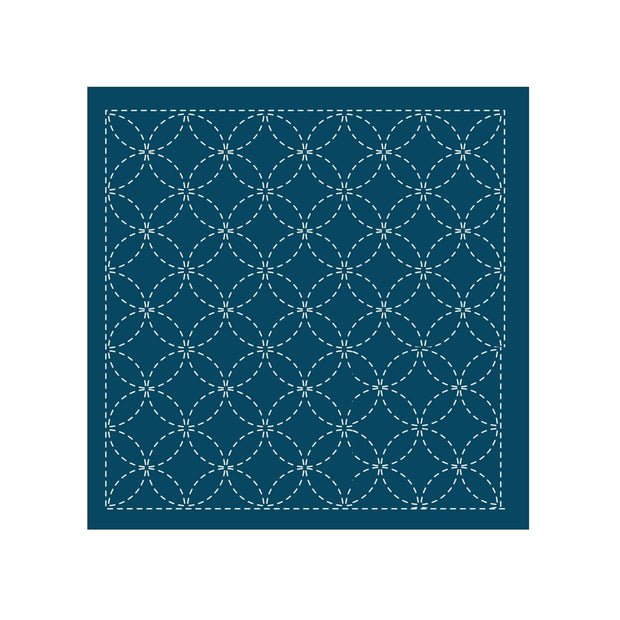 Sashiko Sampler Traditional #203 Shippo-tsunagi Navy