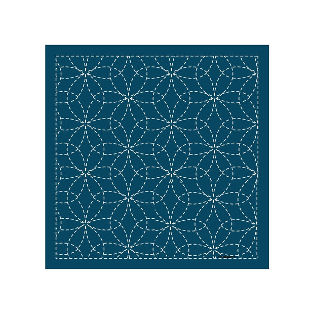 Sashiko Sampler Traditional #212 Hana-zashi Navy