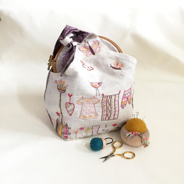 Tie-Top Bag Spring Embroidery Kit