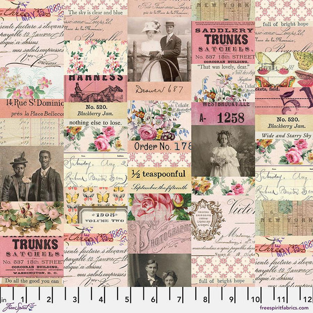 Tim Holtz Palette Collage Pink