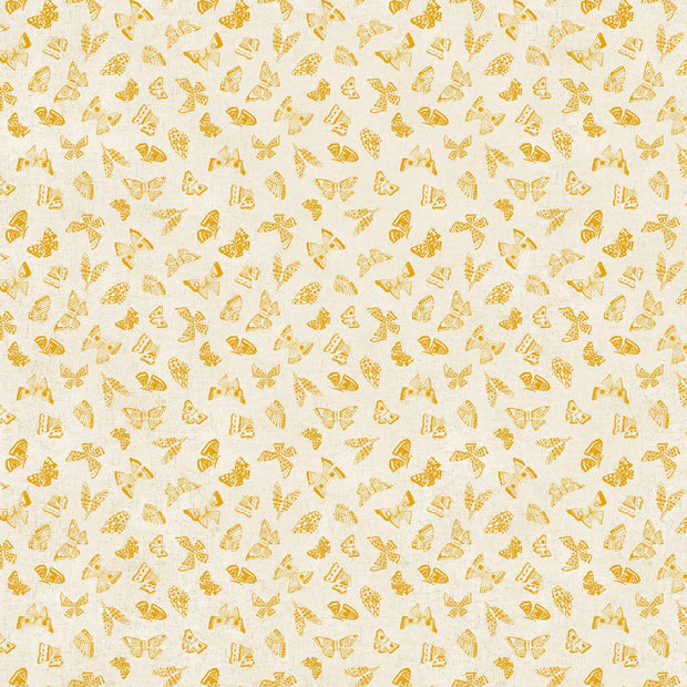 Wildflower Linen Butterflies Yellow