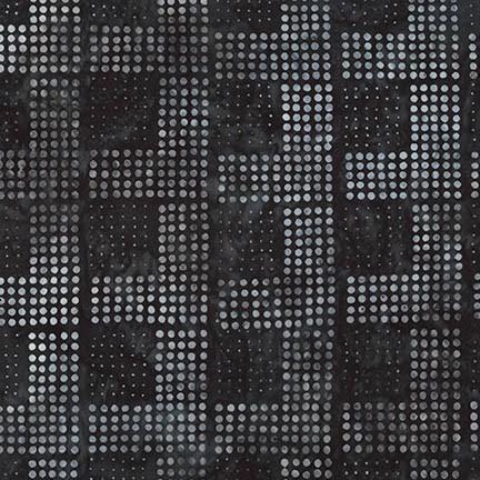 Artisan Roundabout Charcoal Dots Circles Grid