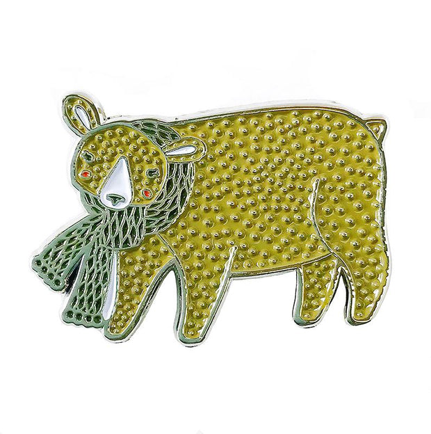 Bear enamel pin by Gingiber