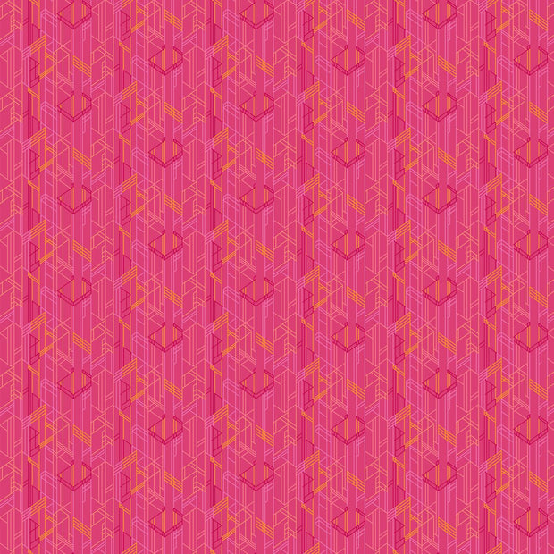 Century Prints Deco Glo Meander Dragonfruit