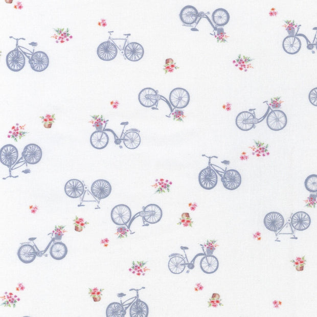 Chambray Weekend Prints White Bicycles Chambray