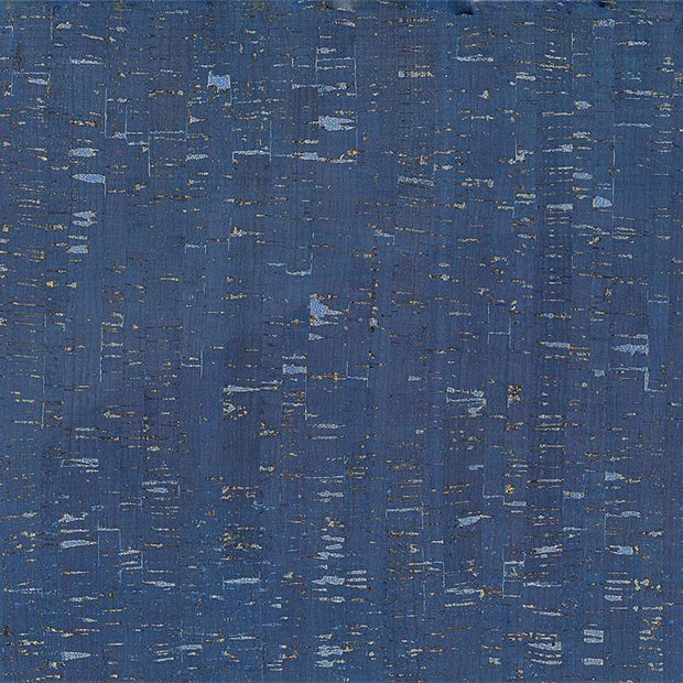 Cork Fabric 18"x15" Blue/Silver