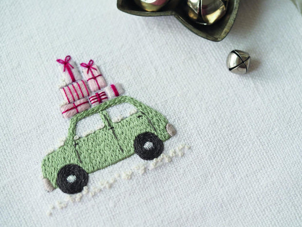 Driving Home for Christmas Mini Embroidery Kit