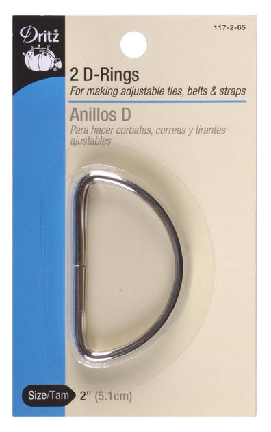 2 D Rings 2 inch Silver – Sewing Arts