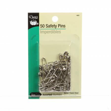 Safety Pin Nickel Assorted