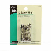 Safety Pin Nickel Size 2 1 1/2in 10ct