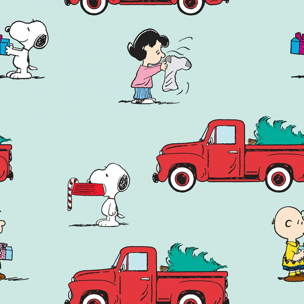 Peanuts Christmas Red Truck
