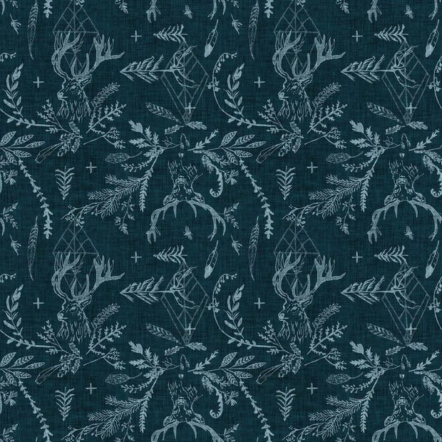 Forest Fable Stags Navy