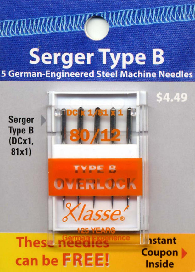 Serger Needles Type B DCx1 81x1 Size 80
