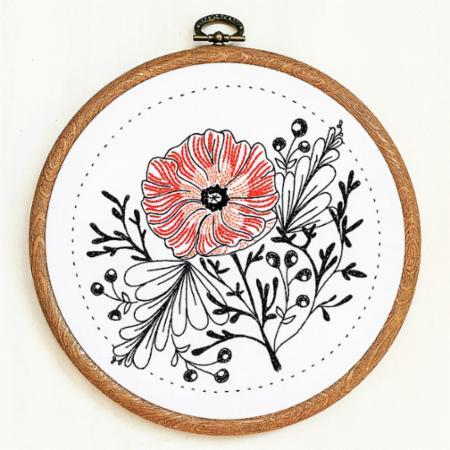 Embroidery Kit Poppy Power