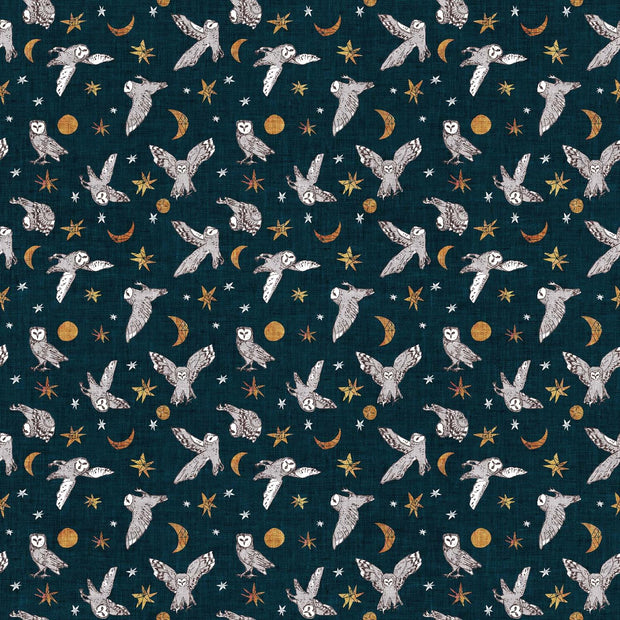 Forest Fable Owls Navy