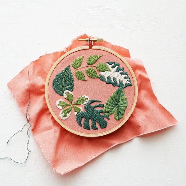 Tropical Plants Embroidery Kit