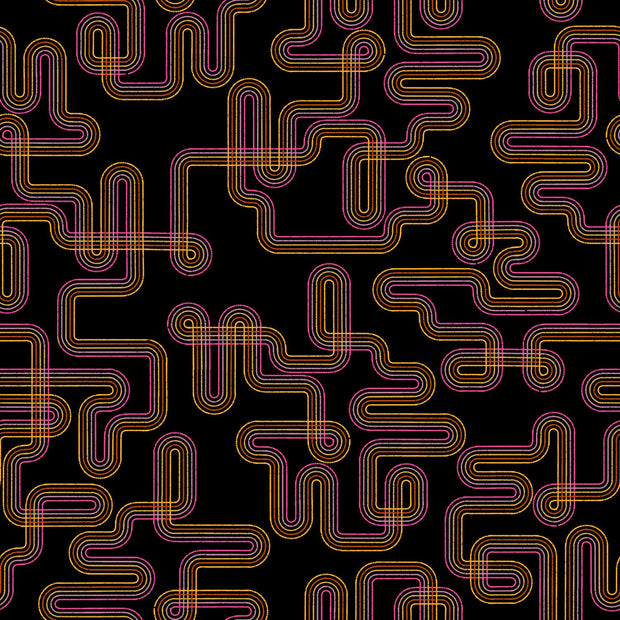 Linear Labyrinth Rayon Soft Black