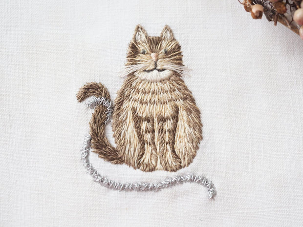 Tinsel Tabby Embroidery Kit