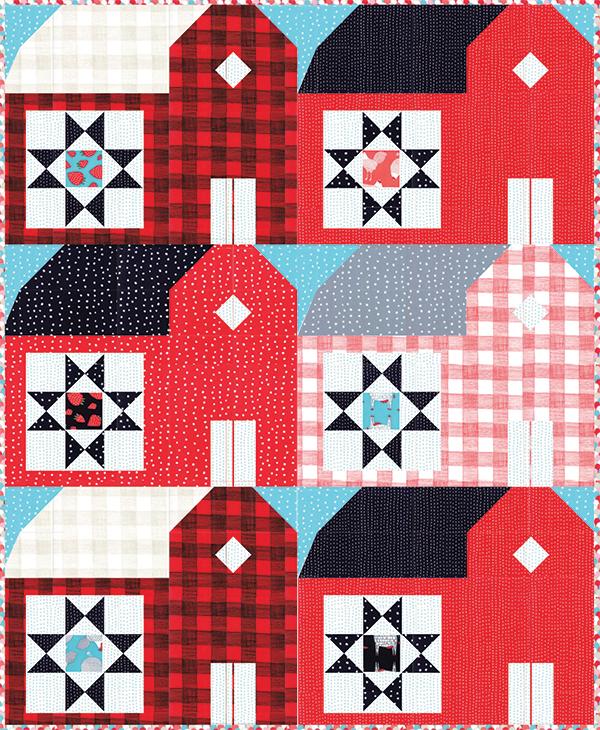 Farm Fresh Red Barns Quilt Pattern