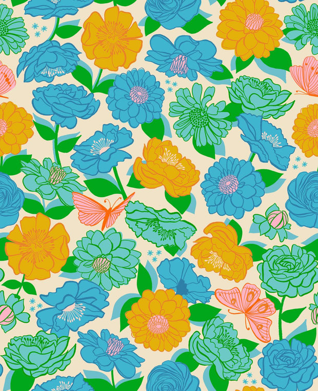 Flowerland Floral Turquoise