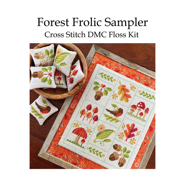 Forest Frolic Cross Stitch Floss Kit