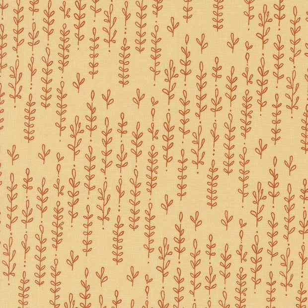 Forest Frolic Leafy Lines Butterscotch