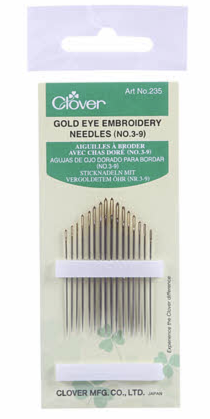 Gold Eye Embroidery Needle 3-9